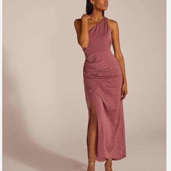 Favorite Daughter mauve one shoulder dress - size 10 (L) - Picture 1 of 12